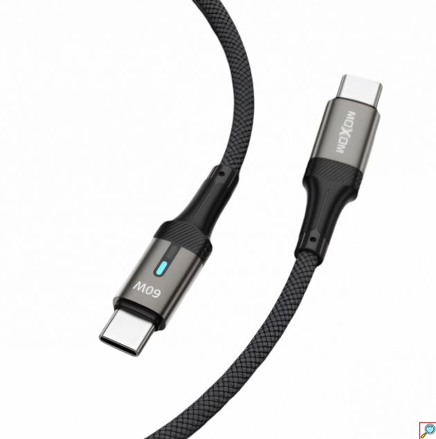 Καλώδιο USB-C σε USB-C - Φόρτιση 60W με Smart Power-Off, 1m