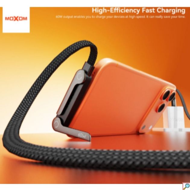 Καλώδιο USB-C Σε USB-C 60W Με Βάση Συγκράτησης & Fast Charging, Μήκος 1.2m