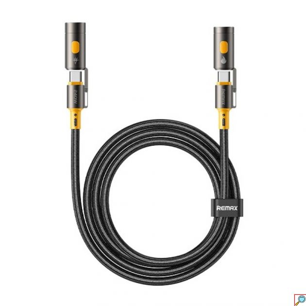 Καλώδιο USB-C σε USB-C 240W - Φόρτιση, LED φακός και αναπτήρας, 1.2m