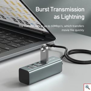 Mini USB UB 2.0 με 4 Θύρες για Υπολογιστές + Φόρτιση Συσκευών Awei® CL-122 - Συμβατό με Macbook - Docking Station