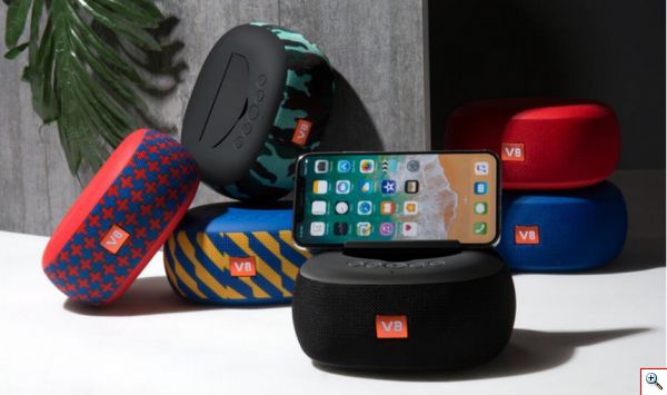 Ασύρματο Bluetooth Ηχείο - Βάση Κινητού Ραδιόφωνο USB/microSD/AUX Hands Free - V8 Wireless Super Base Speaker 