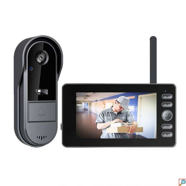Ασύρματο Βιντεοκουδούνι M15C - Κάμερα Full HD 1080P και Οθόνη IPS 4,3″ - Νυχτερινή Όραση, IP65, Ενδοεπικοινωνία