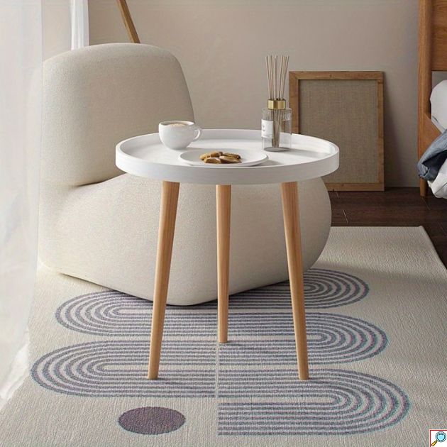 Στρογγυλό Βοηθητικό Τραπεζάκι 42x42cm - Πρακτική Επιφάνεια Για Σαλόνι Και Υπνοδωμάτιο