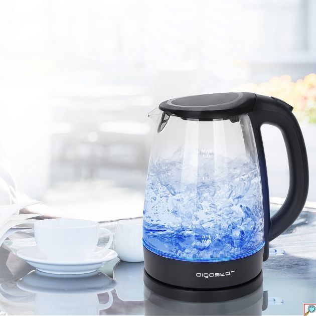 Ηλεκτρικός Βραστήρας 1.7L – Ταχύτητα 2200W & LED Φωτισμός - Γυάλινος, Αυτόματη Απενεργοποίηση, Οικογενειακό Μέγεθος