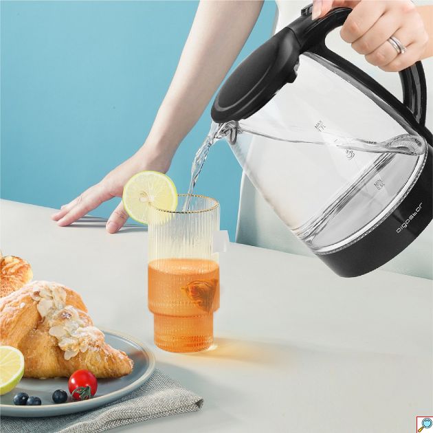 Ηλεκτρικός Βραστήρας 1.7L – Ταχύτητα 2200W & LED Φωτισμός - Γυάλινος, Αυτόματη Απενεργοποίηση, Οικογενειακό Μέγεθος
