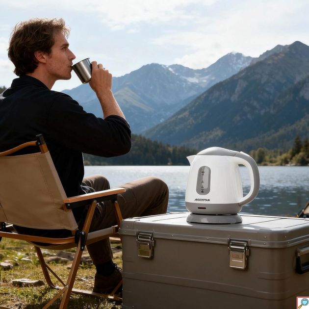 Ηλεκτρικός Βραστήρας 1L 1100W – Συμπαγής & Βάση 360° για μικρούς χώρους