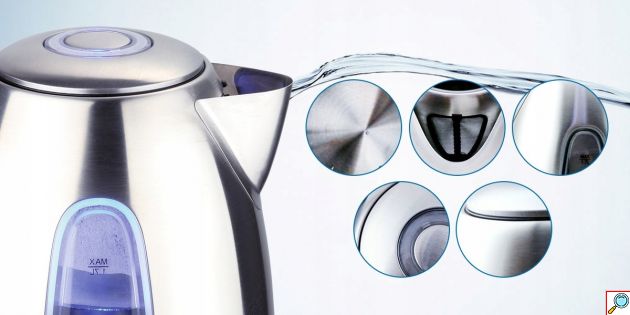 Ηλεκτρικός Βραστήρας 1.7L – Ταχύτητα & Ασφάλεια - 2200W, Ανοξείδωτος, Αυτόματη Απενεργοποίηση, για Τσάι & Καφέ