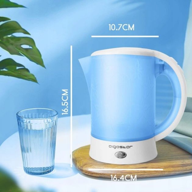 Ηλεκτρικός Βραστήρας Ταξιδίου 0.6L 650W – Compact & Ελαφρύς - Με 2 Ποτήρια & Κουταλάκια, Ιδανικός για Camping, Γραφείο & Διακοπές