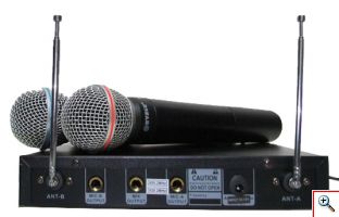 Ψηφιακή Studio Quality Επαγγελματική Συσκευή για Karaoke UHF με Δύο Ασύρματα Μικρόφωνα WG-2009 DIGITAL