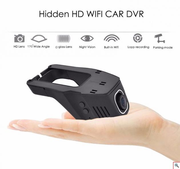 Wifi Κρυφή Κάμερα Αυτοκινήτου Full HD με Ανίχνευση Κίνησης, G sensor & Κάμερα Οπισθοπορείας