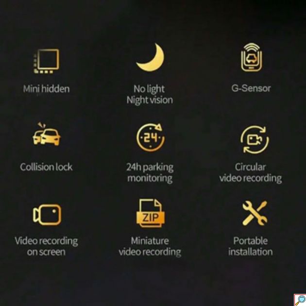 WiFi Dash Κάμερα Αυτοκινήτου 1080P – Ευρυγώνια 170° & Νυχτερινή Λήψη - G-Sensor, Parking Monitor, Loop Recording, Ασύρματη Σύνδεση