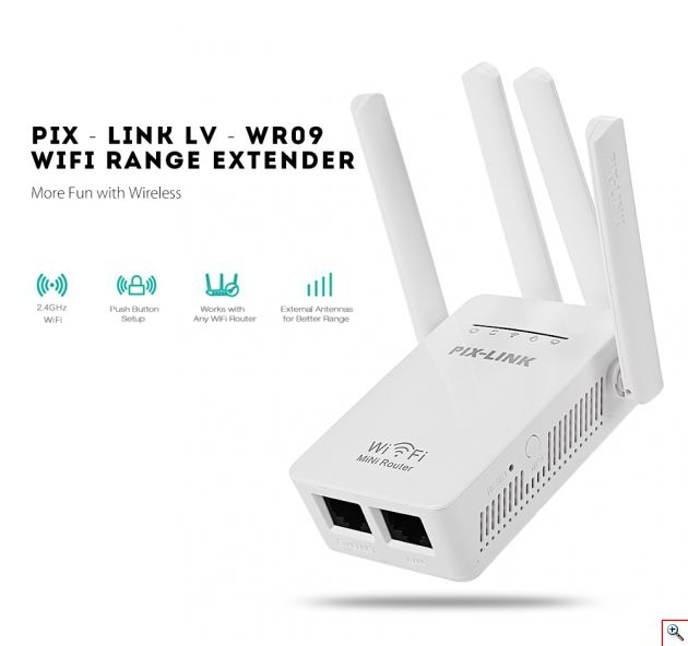 Επέκταση Wifi - WiFi Repeater & Router 300Mbps 2,4Ghz - Access Point με LAN & Ethernet