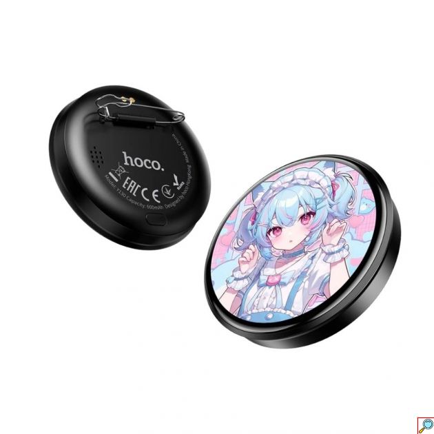 Wireless Display Badge 1.85'' – Ψηφιακή Κονκάρδα με Οθόνη HD - Bluetooth 5.4, Προβολή Φωτογραφιών & Βίντεο, App SuperBand, Μαύρο