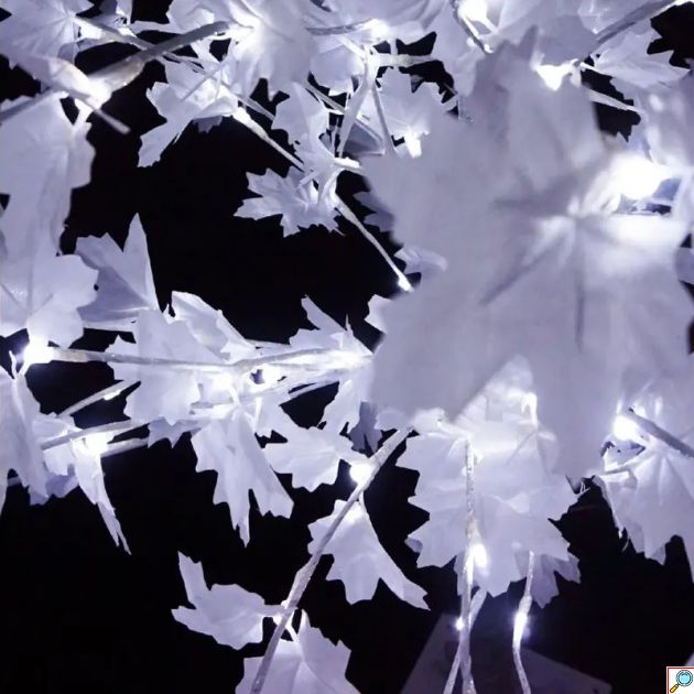 Εντυπωσιακό Διακοσμητικό Λευκό Φωτιζόμενο Δέντρο 170εκ - Προσαρμοζόμενα Κλαδιά & Led Φωτισμός