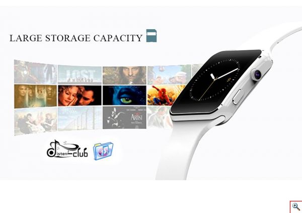 Smart Watch X6 με Κάμερα, Bluetooth και Υποστήριξη Κάρτας SIM - Sport Passometer Smartwatch with Camera 