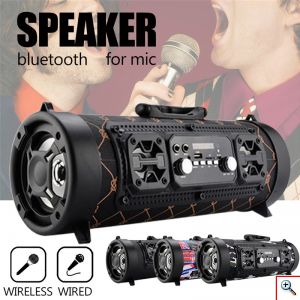 Ασύρματο Ηχοσύστημα Bluetooth με LED Φωτισμό USB/SD/AUX/FM Radio & 2 Mic Karaoke με Οθόνη - Ηχείο Wireless Multimedia Player