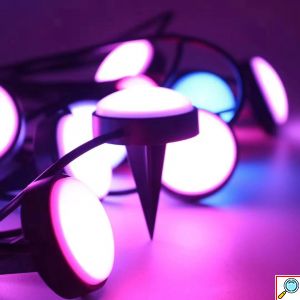 Έξυπνα Αδιάβροχα Διακοσμητικά RGB LED Καρφωτά Φωτιστικά με App Εφαρμογή Κινητού, Αντίδραση σε Μουσική/ Μικρόφωνο, Ρυθμίσεις Χρώματος & Φωτεινότητας 15τμχ