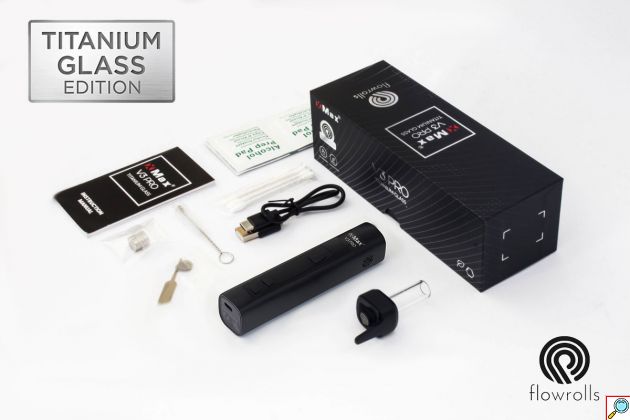 XMax V3 Pro Titanium Glass Edition – Αναβαθμισμένος Ατμοποιητής Ξηρών Βοτάνων με Θάλαμο Τιτανίου & Γυάλινο Επιστόμιο