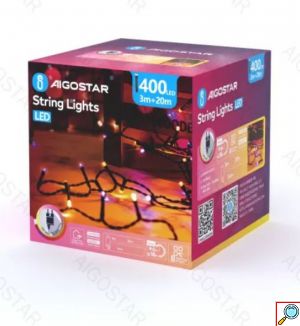 Aigostar Χριστουγεννιάτικα 400 LED Λαμπάκια Ροζ Φωτισμού - 20m με 8 Διαφορετικά Προγράμματα Φωτισμού