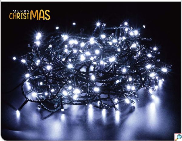 Χριστουγεννιάτικα Λαμπάκια 15.5m 200 LED Ψυχρού Λευκού Φωτισμού με Μουσική & 3 Προγράμματα Arrango