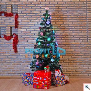 Εντυπωσιακό Χριστουγεννιάτικο Δέντρο Οπτικής ίνας LED StarGlory 180εκ. με RGB Αστέρια Fiber Optic Christmas Tree