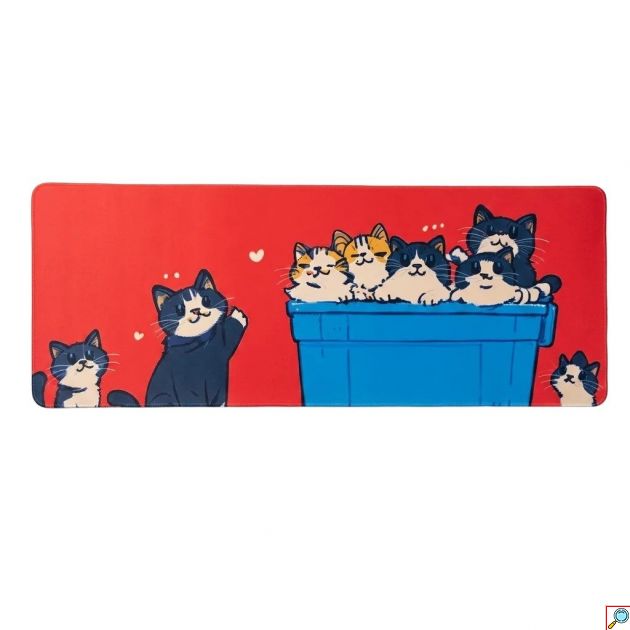 XXL Gaming Mouse Pad – Επιφάνεια 76x30cm με Σχέδιο Γάτες