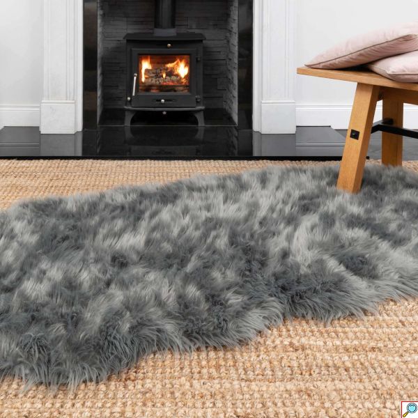 Μεγάλο Χνουδωτό Χαλί Διάδρομος Sheepskin από Υψηλής Ποιότητας Συνθετική Γούνα 150x220cm