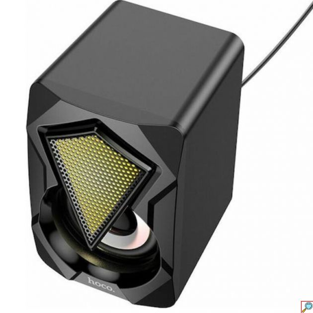 Ηχεία Υπολογιστή 2.0 6W Μαύρα – Δυναμικός RGB Φωτισμός - Compact Σχεδιασμός, Στερεοφωνικός Ήχος, USB Τροφοδοσία για PC & Laptop