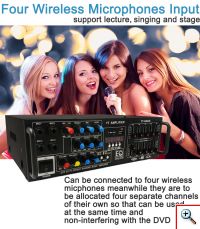 Δικάναλος Ενισχυτής 2Χ100Watts Stereo Bluetooth Radio Karaoke YT-G0326
