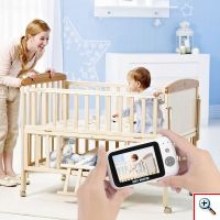 Ασύρματη Ενδοεπικοινωνία Μωρού με Κάμερα, Έγχρωμη Οθόνη LCD 3.5