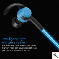  Ασύρματα LED Φωτιζόμενα In-Ear Bluetooth Ακουστικά Luminous - Glow in Dark BT Earphone 