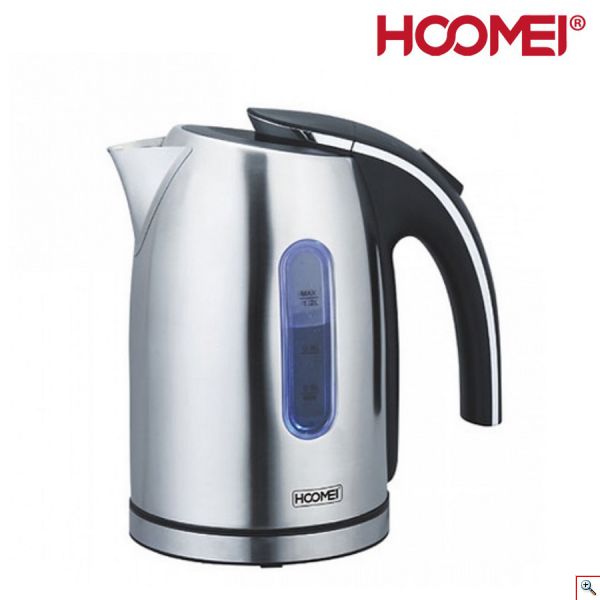 Hoomei® Inox Βραστήρας Νερού 1.2l 1630W με Περιστρεφόμενη Βάση HM-5512