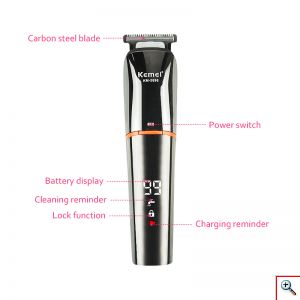 Kemei® Αδιάβροχη Επαναφορτιζόμενη Κουρευτική Μηχανή - Trimmer 11 σε 1 με Οθόνη LCD - Πλήρες Σετ Ανδρικής Περιποίησης